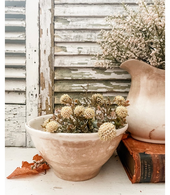 Antique Ironstone Bowl - Gorgeous staining/patina